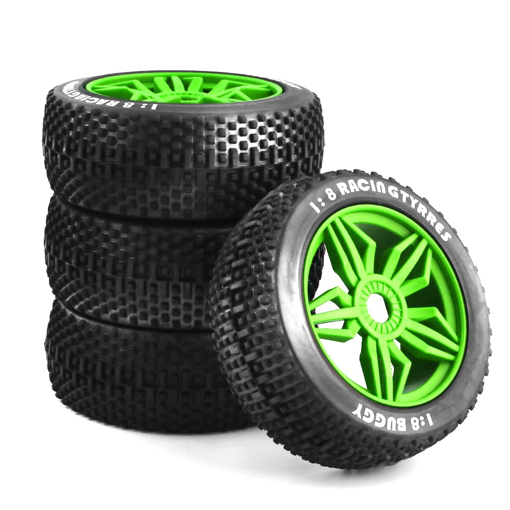Pneus roue avec 17mm hex 1/8 RC voiture pour sessions de pilotage terre