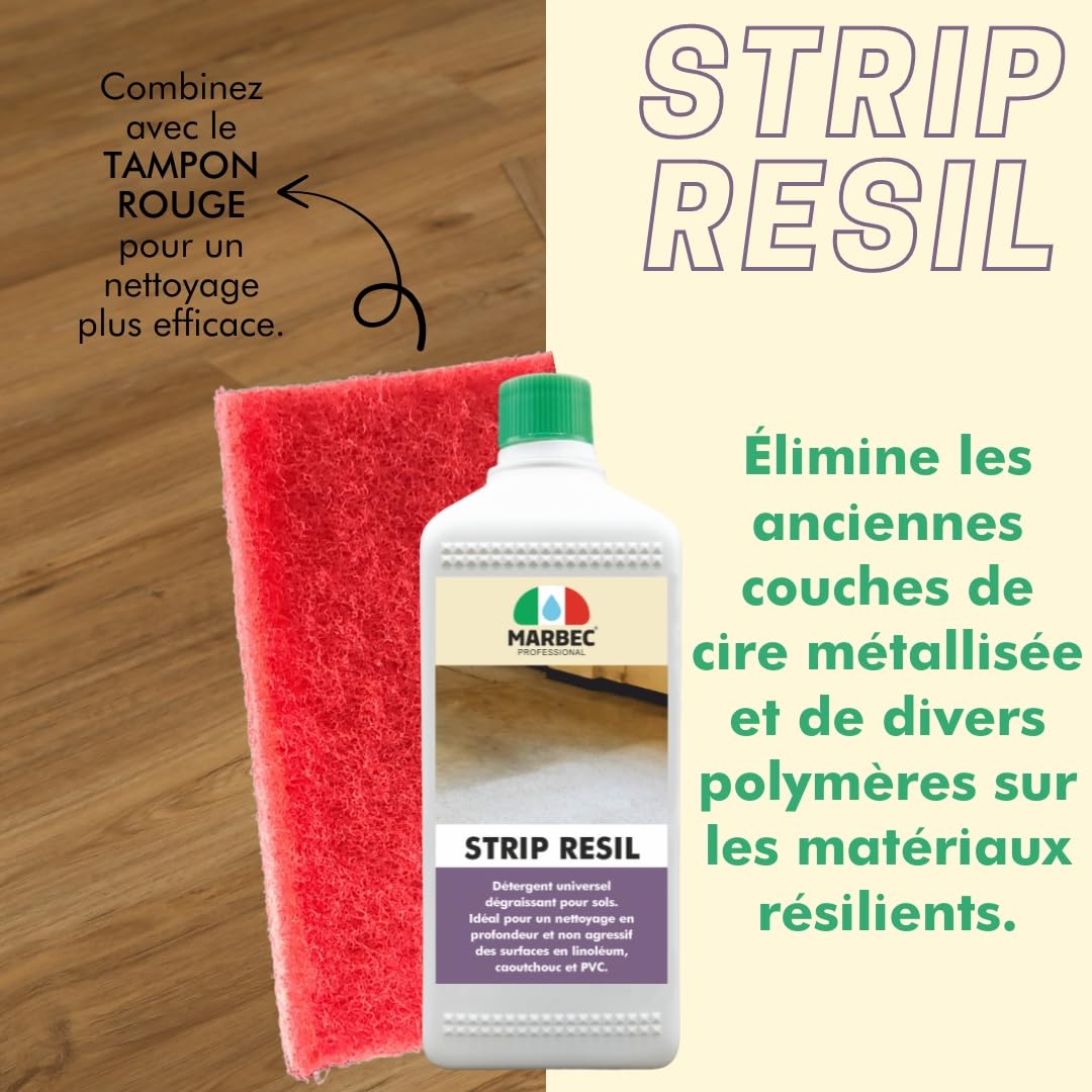 MARBEC STRIP RESIL 1LTX6Pcs Nettoyant décapant universel pour sols