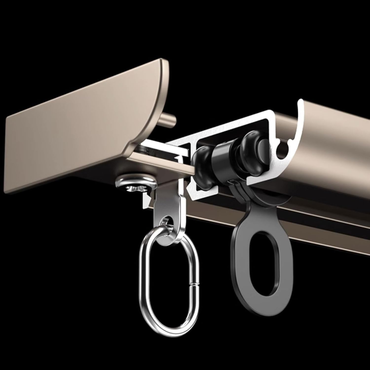 Slide Quietly Curtain Track Rail For Window,1m,1.5m,2m,2.5m,3.5m,4m,4.5m,5m,Single Track Ceiling Track,Heavy-Duty Curtains Rails,for Curtains,Drapes And Room Dividers (Color : White, Size : 1.5m/