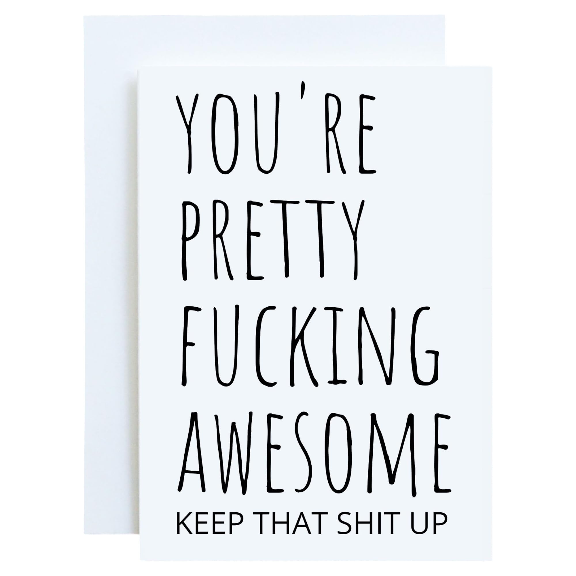 Oh Shirt and More LLCOh Shirt and More LLC You're Pretty Awesome, Funny Thank you Card with envelope, Funny Sarcastic Encourage Thanks Greeting Card