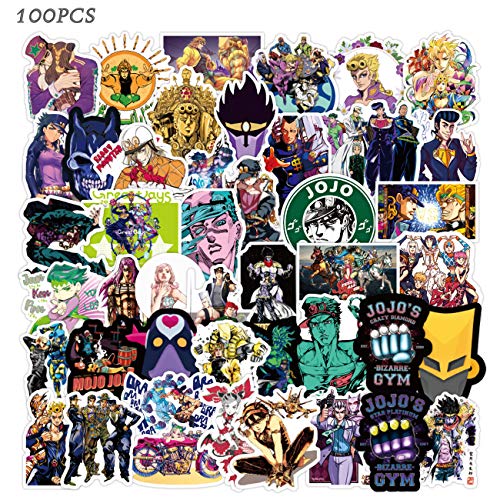 Jojos Bizarre Adventure Stickers 100PCS Cool Anime Stickers Vinyl Waterproof Stickers for Kids Teens Adults Laptop Water Bottles Skateboard Guitar