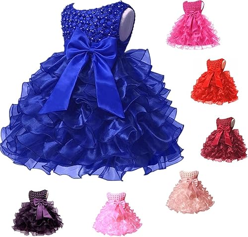Jup'Elle Baby Girl Dresses Ruffle Lace Pageant Party Wedding Flower Girl Dress