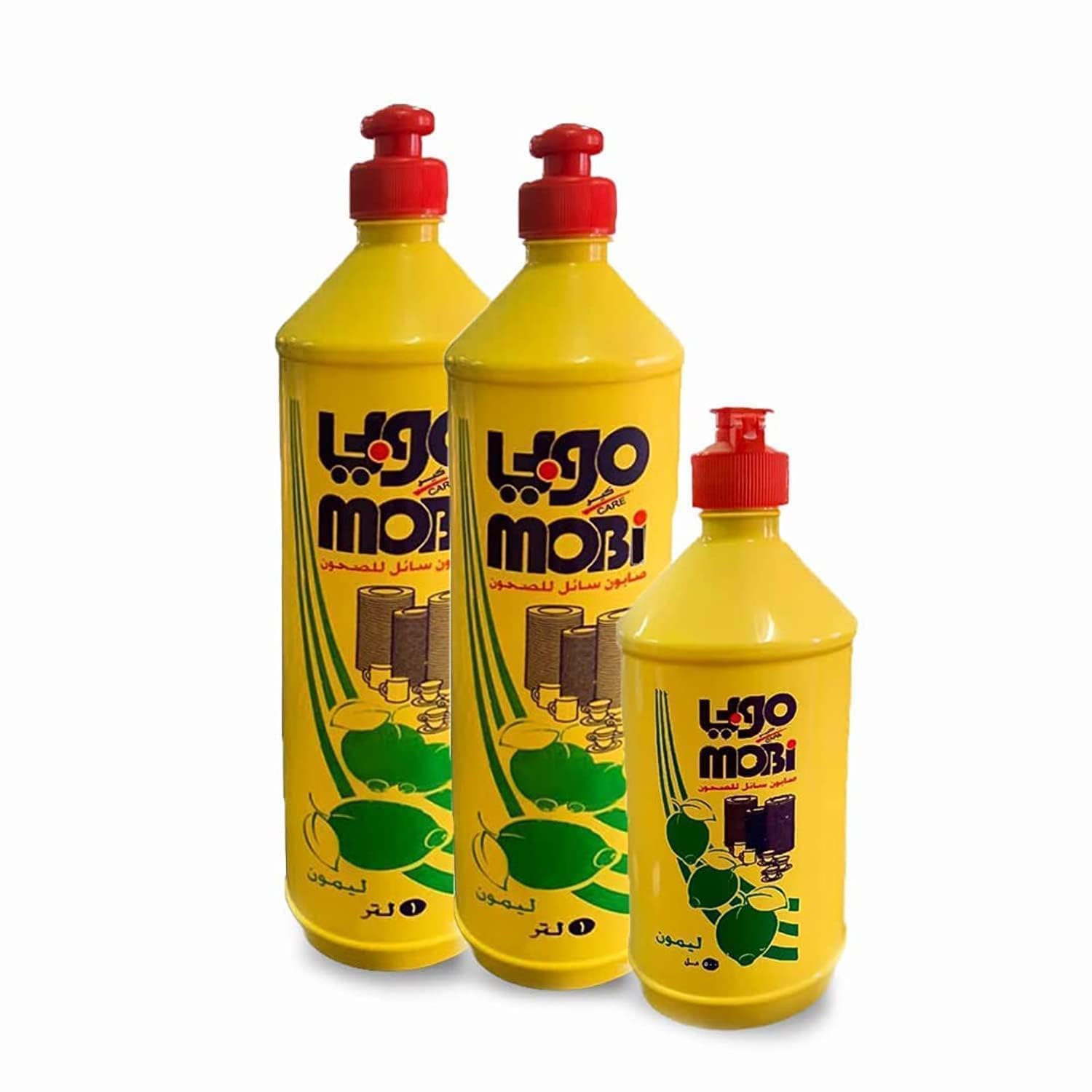 Mobi Dishwashing Liquid Lemon Scent-2L+Apple scent 0.5L