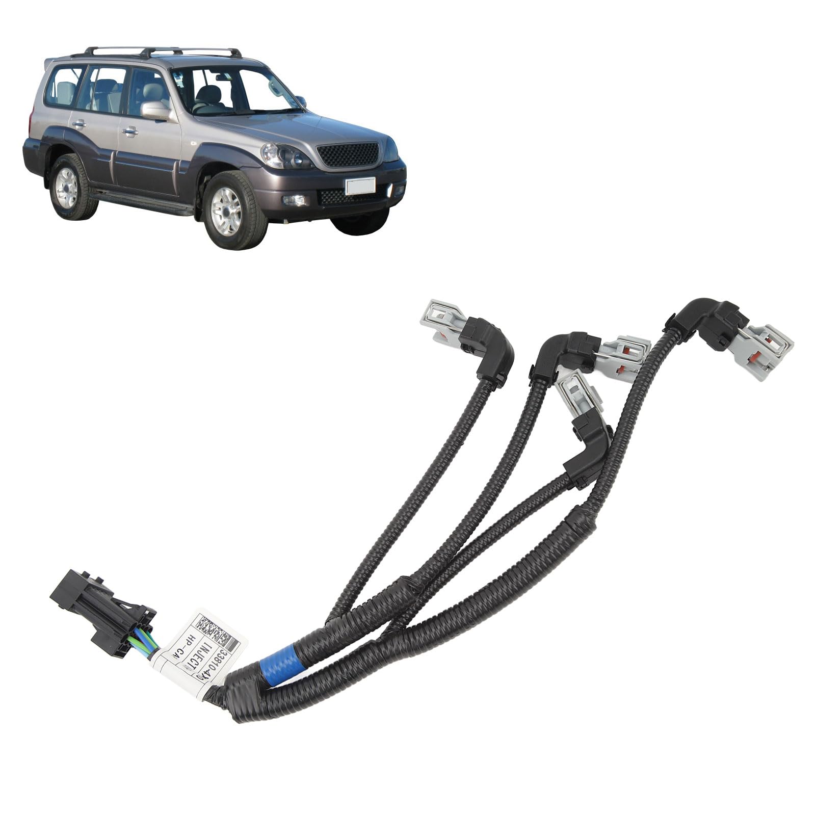 Conjunto de Arnés de Cableado del Inyector 338104X600 Cableado de la Lavadora del Inyector de Combustible para Terracan 2.9L J3 2001 a 2006 Garantiza la Funcionalidad Adecuada