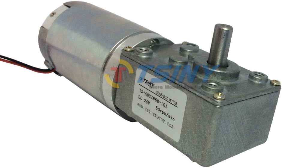 24vdc 50 Rpm High-torque Drive Pmdc Worm Geared Motor with Gearbox Gear Reducer