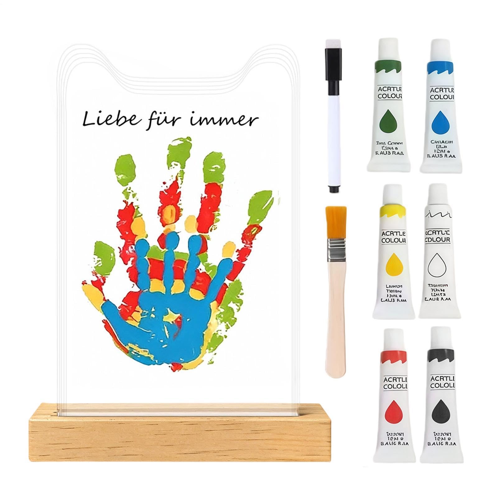 Kit Cadre Empreinte Main Artisanat Transparent Acrylique Fait Main