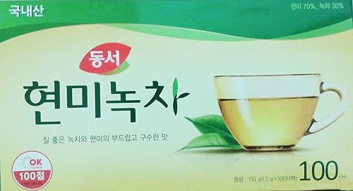 Dong Suh - Té verde coreano de arroz integral, paquete de 1 (100 bolsas)