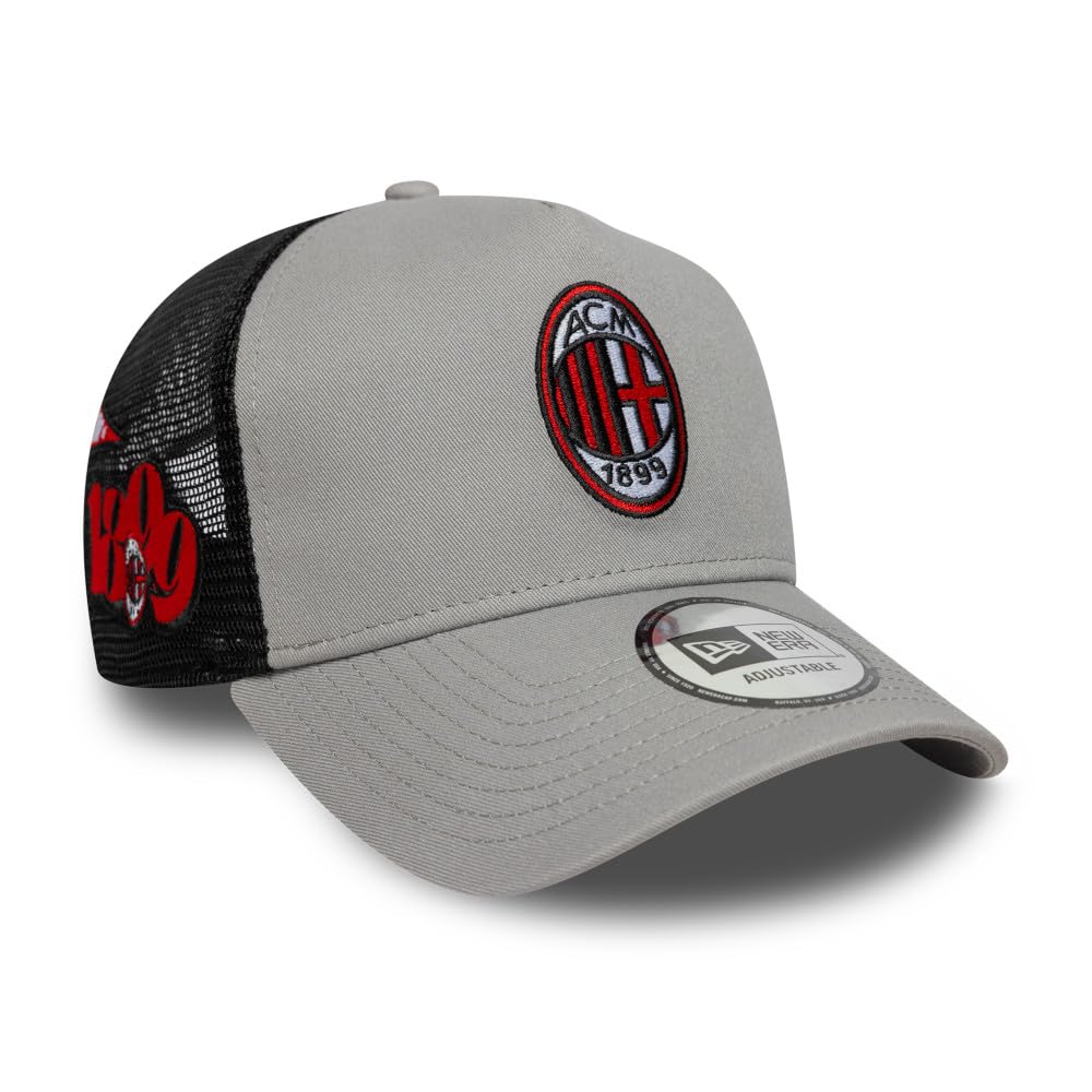 New Era Berretto 9FORTY A-Frame Trucker AC Milan Patch Grigio