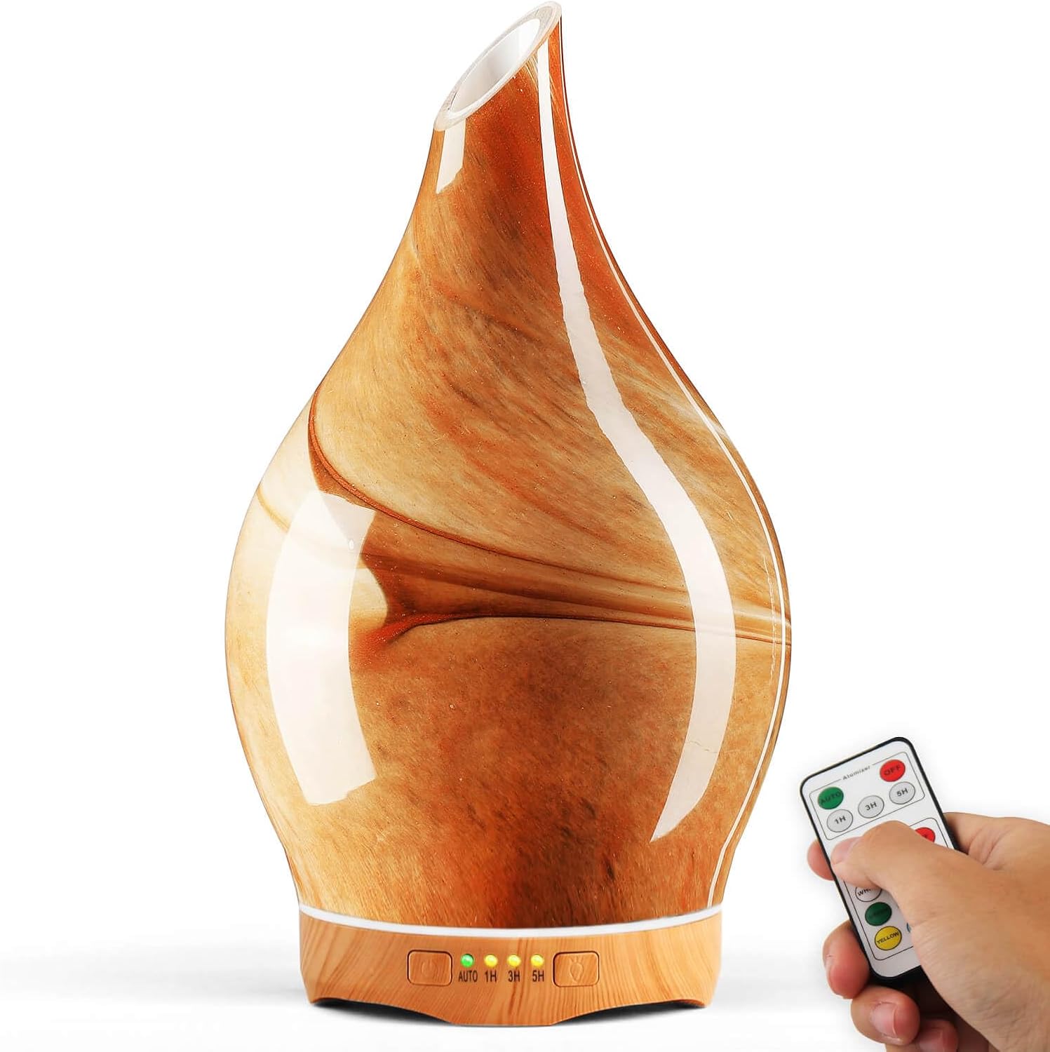 Amazon.com: Porseme 280ml Essential Oil Diffuser Glass Color Changing ...