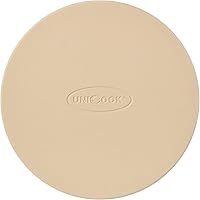 Unicook 12 Inch Round Pizza Stone - Cordierite Baking Stone for Oven & Grill, Thermal Shock Resistant with Dough Scraper
