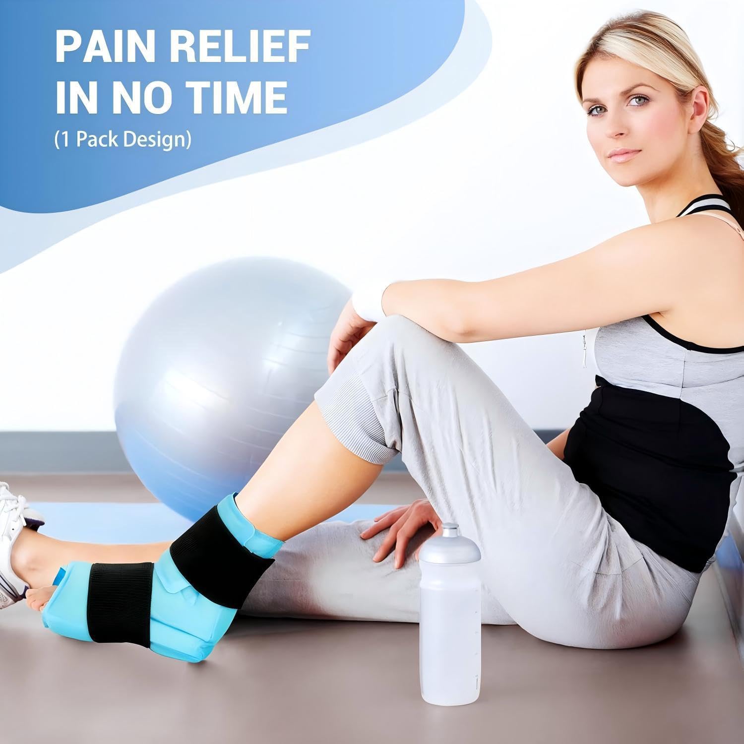 Kühlpads zum Knicken, Bandage Fußgelenk, wiederverwendbares Gel-Kühlkissen, Groß, für Knöchel & Füße, Wasserfreies Eisbad, Kalt/warm nutzbar, Bei Plantarfasziitis & Sportverletzungen
