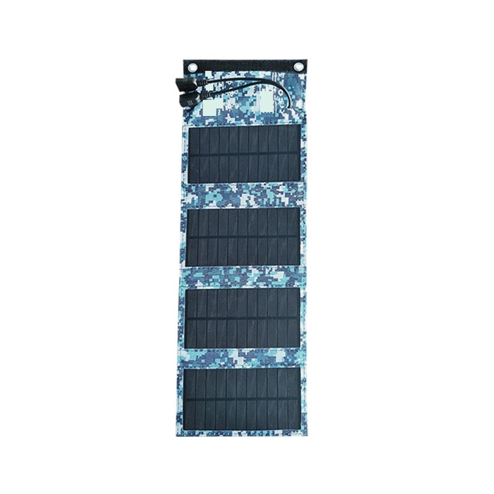 łAdowarka Z Panelem SłOnecznym Panel Słoneczny 5V 2USB Przenośny Składany Wodoodporny Do Telefonu Komórkowego Power Bank 10W Ładowarka Outdoor Camping Turystyka Wędkarstwo(7w camouflage)