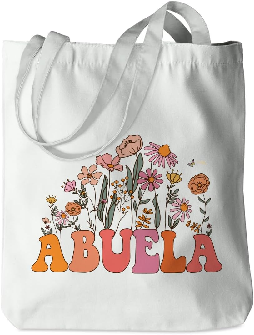 Grandma Gifts Tote Bag Birthday Mothers Day Retirement Gifts for Women Mama Nana Mimi Shoulder Bag Reusable Grocery Bags