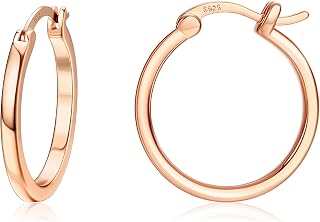 Dochais gold ring earrings for women 14k real gold plated tire with 925 sterling silver post
