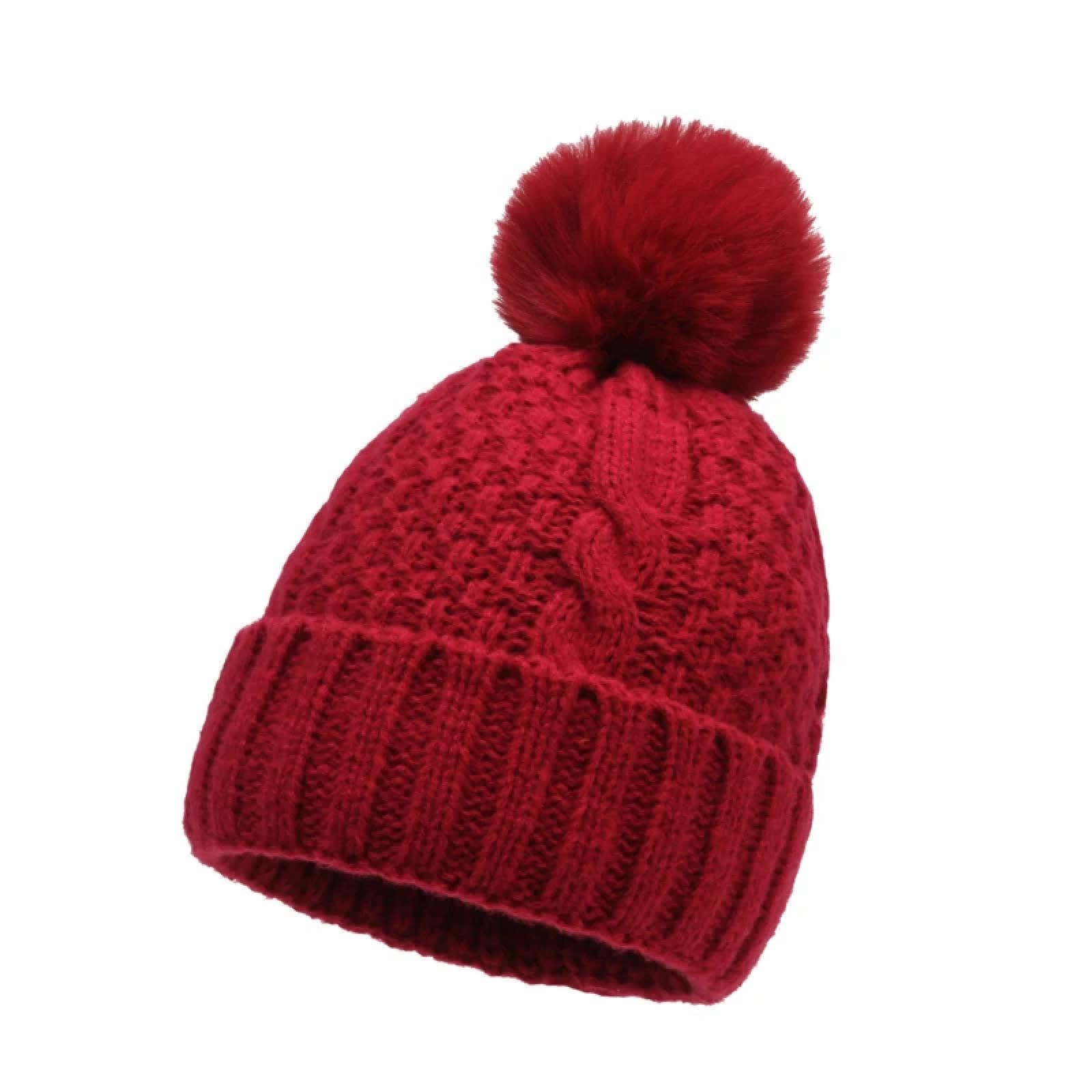 Casquettes Bonnets Chapeaux Bonnet Tricoté Bonnet Chapeau en Automne Et en Hiver, Les Chapeaux des Femmes sont Épais Et Chauds, Et La Planche Nue Montre Un Petit Visage