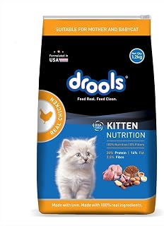 Drools Kitten (1-12 Months) Dry Cat Food 1.2kg Pack | Real Chicken Flavour | Supports Skin & Coat | Complete Nutrition | A... Price In India