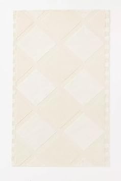 Adi Area Rug 8 R Handmade Wool Area Rugs Black White Rugs for Living Room, Bedroom Anti-Skid Carpets with Non-Slip Natural Backing with 100% Cotton