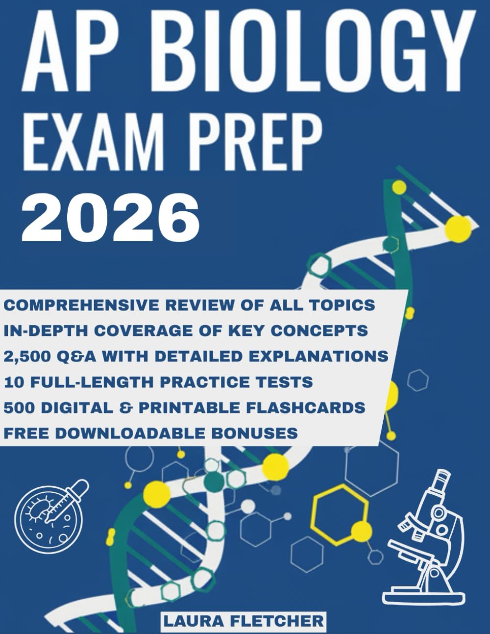 AP BIOLOGY EXAM PREP: The Complete Study Guide to Master All Core Concepts With 2,500 Practice Questions, 10 Full-Length Tests And 500 Flashcards to Ace Your Exam on Your First Try