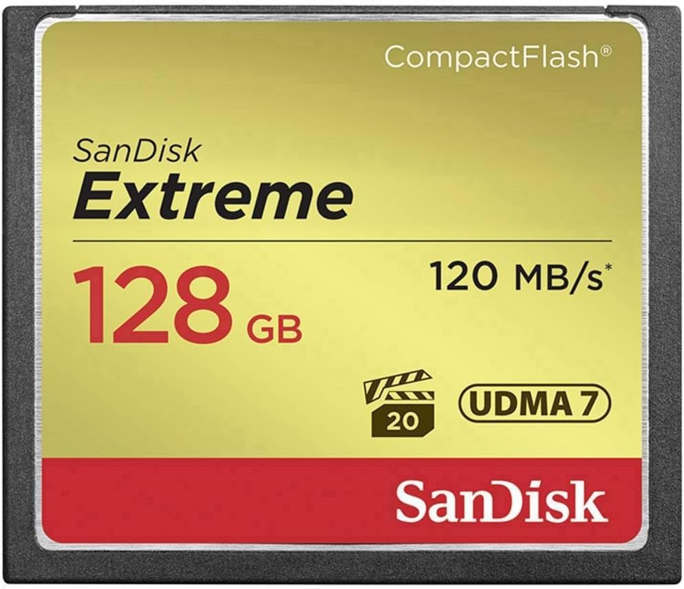 SanDisk Extreme CompactFlash Card, 128GB