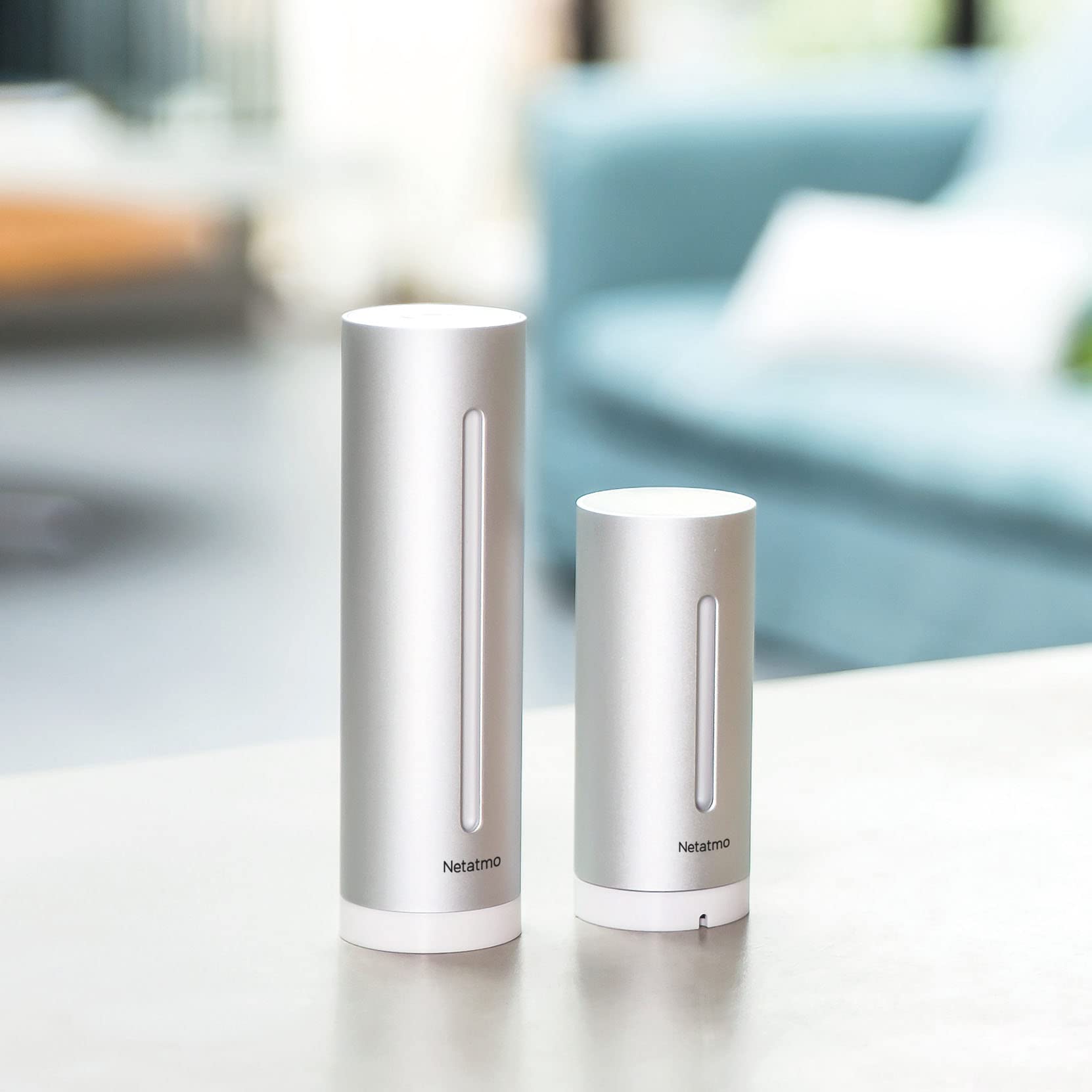 Netatmo Stazione Meteo con Sensore Esterno Wireless con supporto a parete, Termometro, Igrometro, Barometro, Sonometro, Qualità dell'aria, Compatibile con Amazon Alexa, Apple e Google, NWS-AMZ