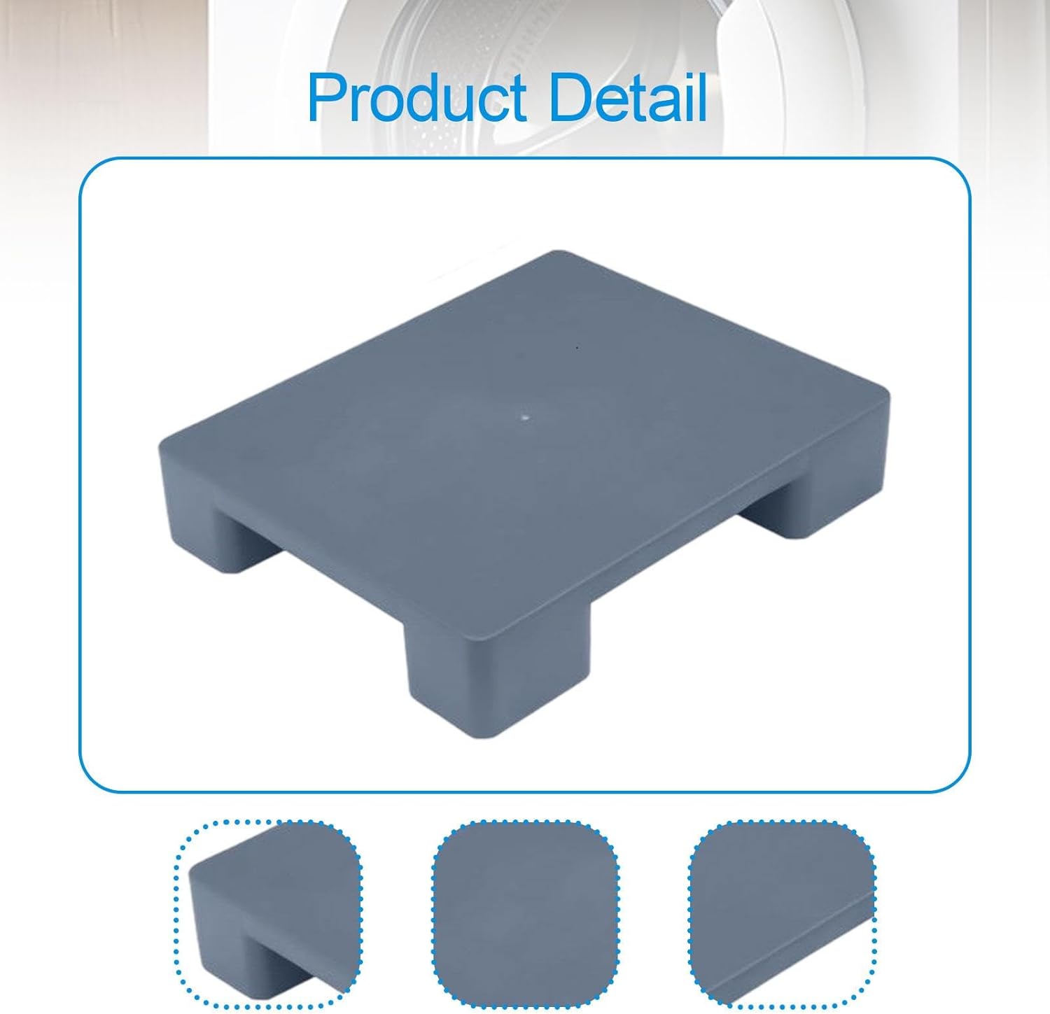 Basement Pallet Waterproof Storage Pad, Wear Resistant Floor Pallet for Basement Storage, Kitchen, Garage, Supermarket, 15.75x15.75x4.53 Inch- Gray