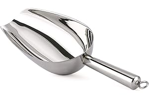 TeamFar Ice Scoop Stainless Steel, Durable Metal Candy Food Scoop for Party
