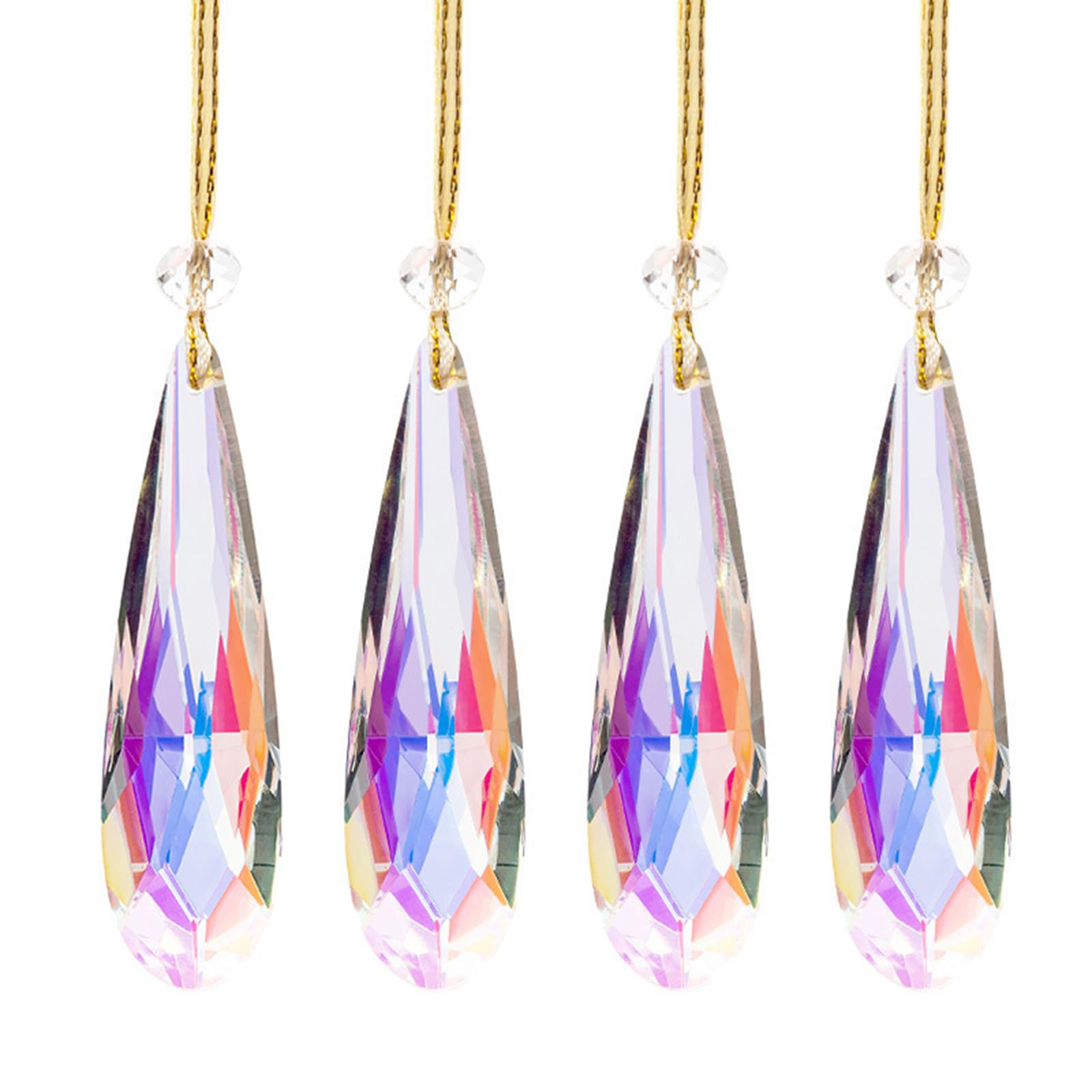 Sparkling Glass Crystal Suncatchers Colorful Crystal Suncatchers Hanging Charm for Brightening Window and Curtains Rainbow Hangings