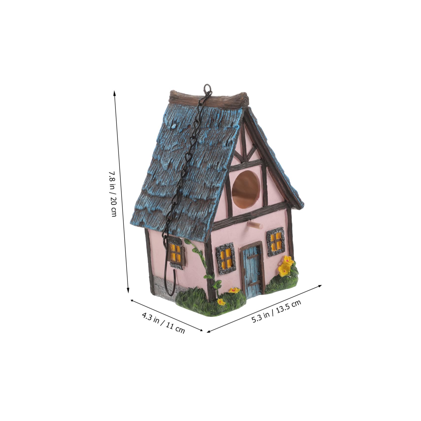 Hängendes Vogelhaus aus Kunstharz für Außenbereich Wetterfest und Dekorativ Einfacher Eleganter Stil für Garten und Hof als Vogelnistkasten