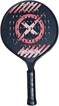 Vector+ Spin Max Platform Tennis Paddle by Xenon Paddle, Increases Ball Spin, Handle Weighted, Medium Firmness Foam Core, Power and Control, 4.25 Grip, black