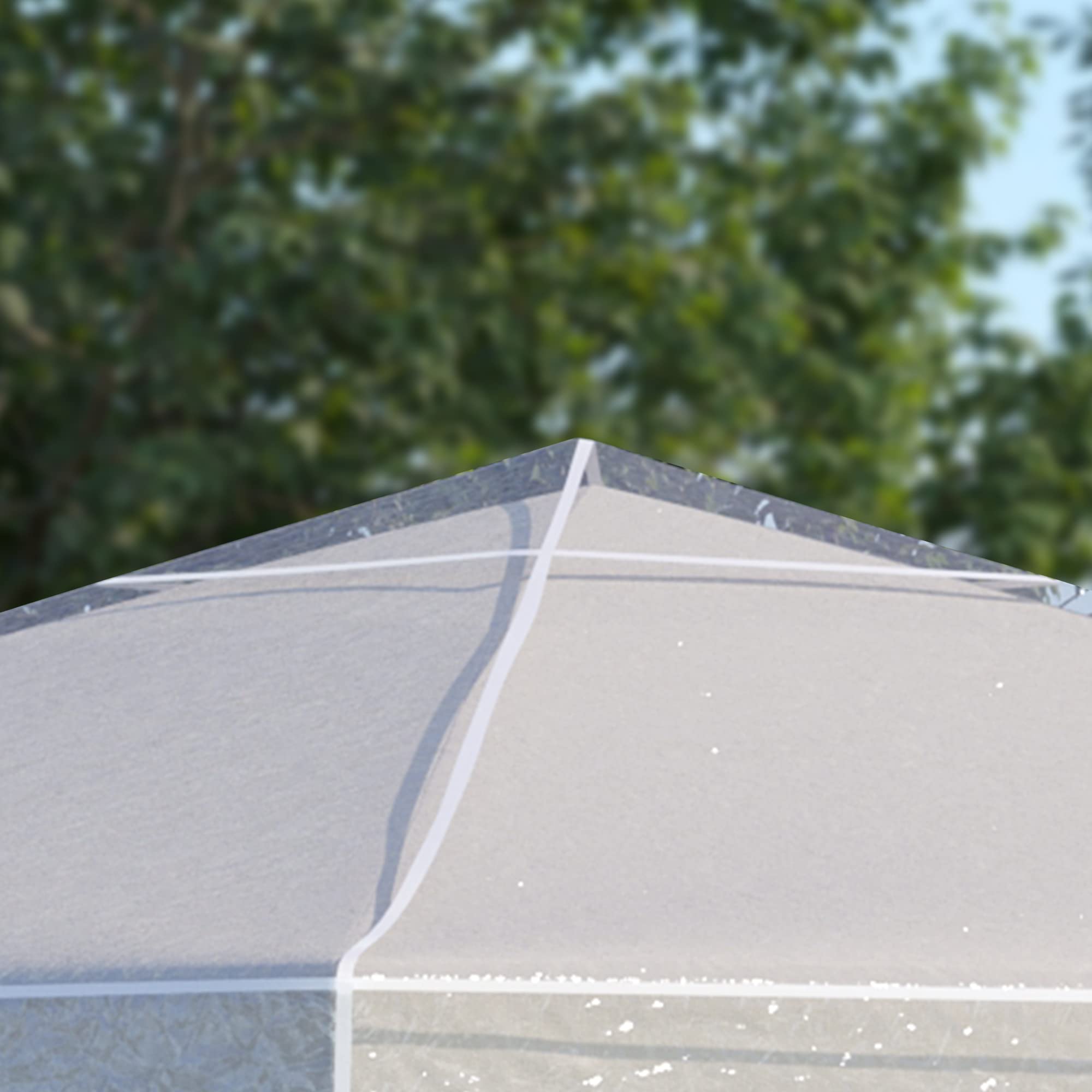 Outsunny Cubierta Protectora para Gazebo 3x3 m Cubierta Impermeable para Pérgola Toldo Carpa Funda Protectora Protección contra la Intemperie Transparente