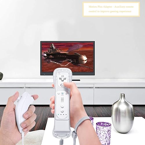 Miniatura 7 de DTOL DT20182035 para Nintendo Wii Motion Plus - Controlador de sensor de movimiento remoto externo Wii U Motion Plus blanco 1 unidad