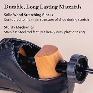 Amazon.com: FootFitter Professional Shoe Stretcher  Length & Width Shoe  Expander, Adjustable Shoe Tree Stretcher with Target Stretch Plugs  Single  Small (Women's 4.5-6) PS21 : Clothing, Shoes & Jewelry