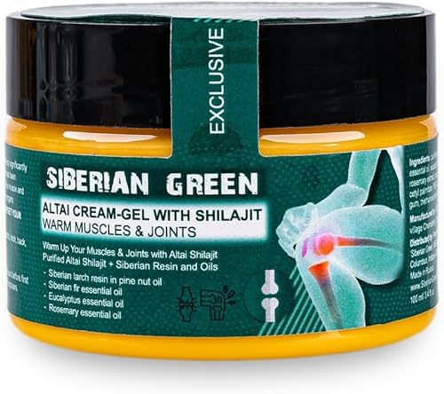 Miniatura 2 de Siberian Green Altai Crema Gel "Músculos y Articulaciones Cálidos" con Aceites Esenciales de Nuez de Pino Shilajit Resina y Hierbas 3.4 fl oz