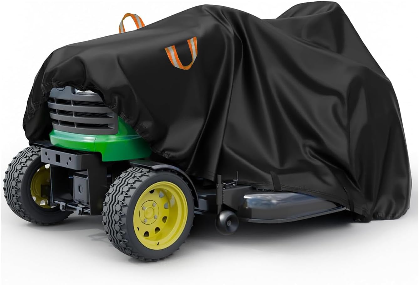 Riding Mower Cover- 54" Lawn Tractor Mower Covers, 600D Heavy Duty&Waterproof Universal fit for John Deere, EGO, Toro, Craftsman, Husqvarna, Honda