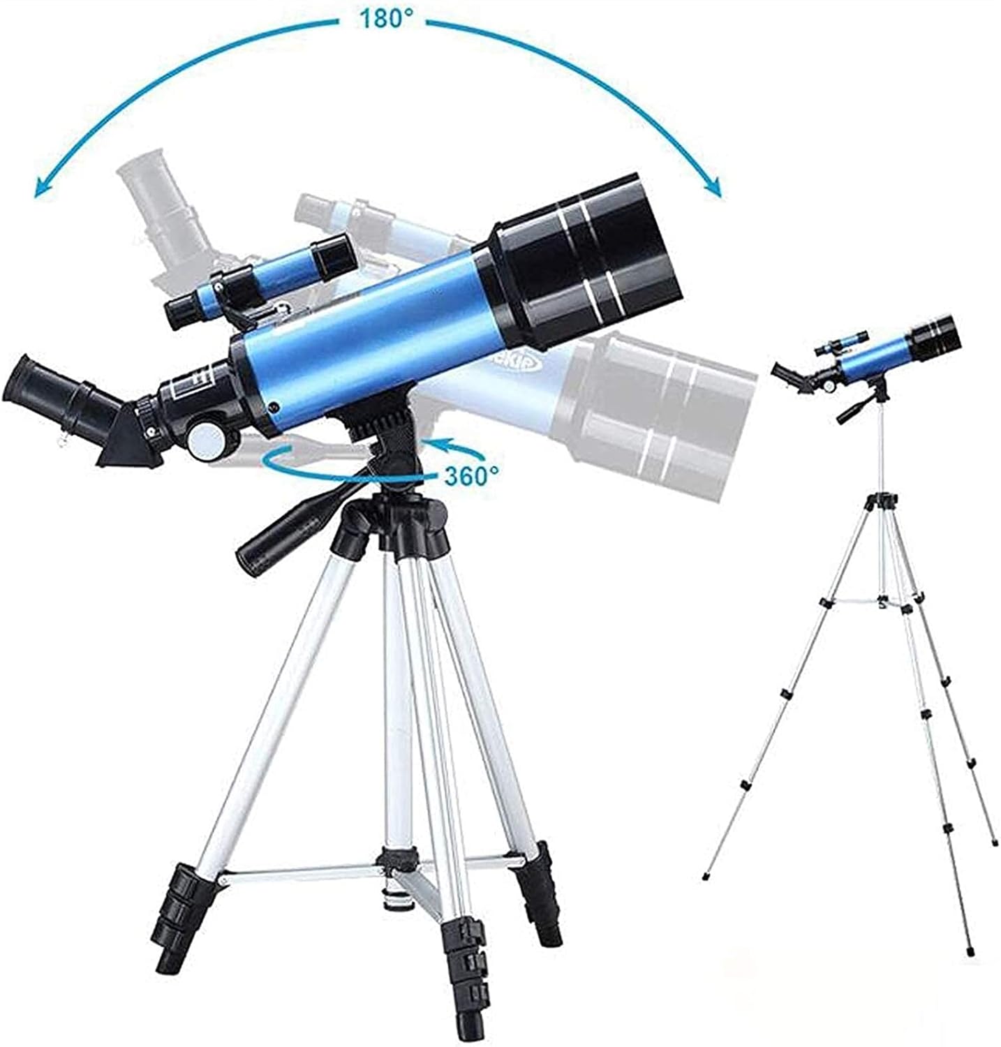 National Geographic Telescope Fully Coated Lens Astronomy Refractor Telescope Portable with Tripod Phone Adapter