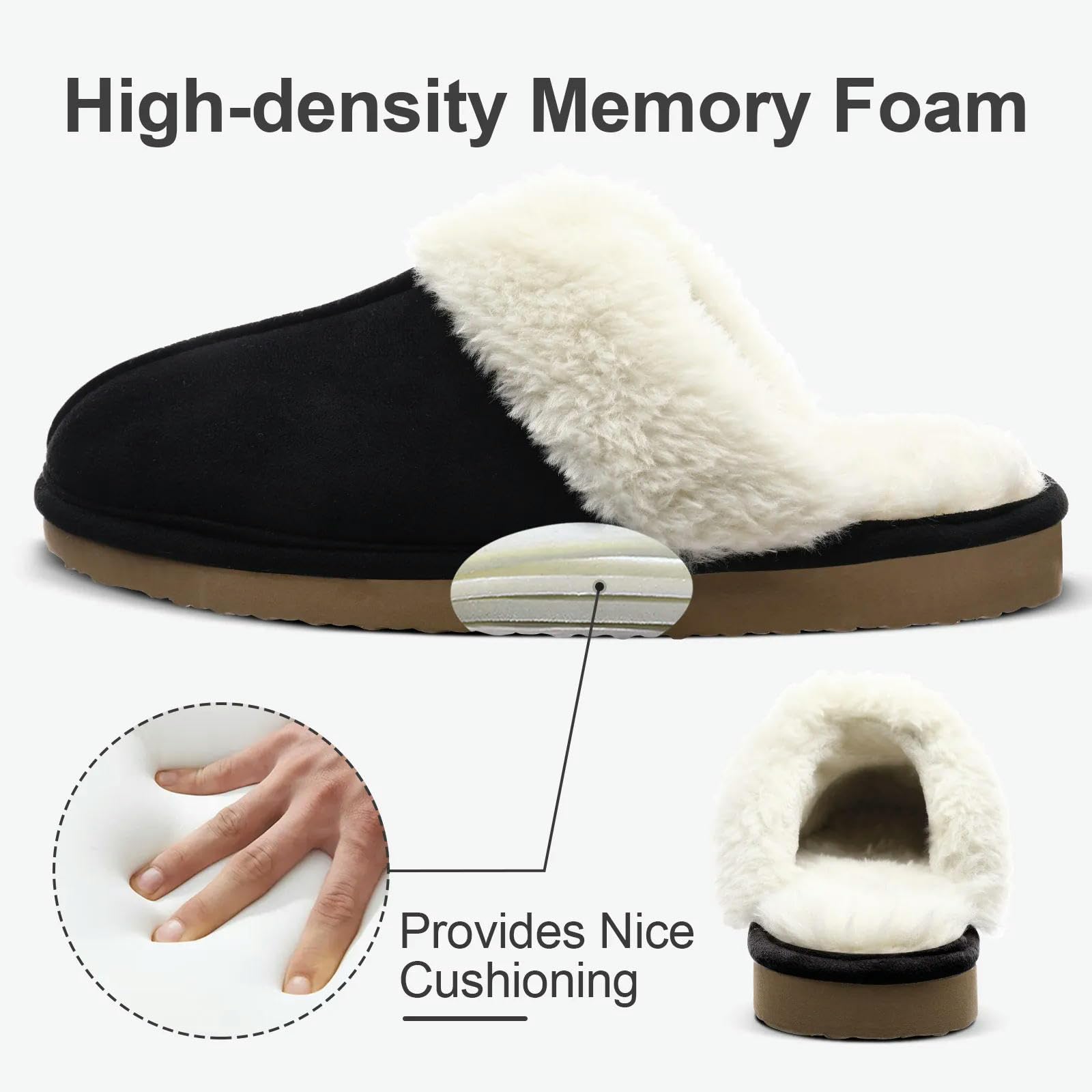 KOSTEN Pantofole di Peluche Home Pantofole Donne Inverno Scarpe Casa Pantofole Calde Pantofole Moda-Cf-46-47