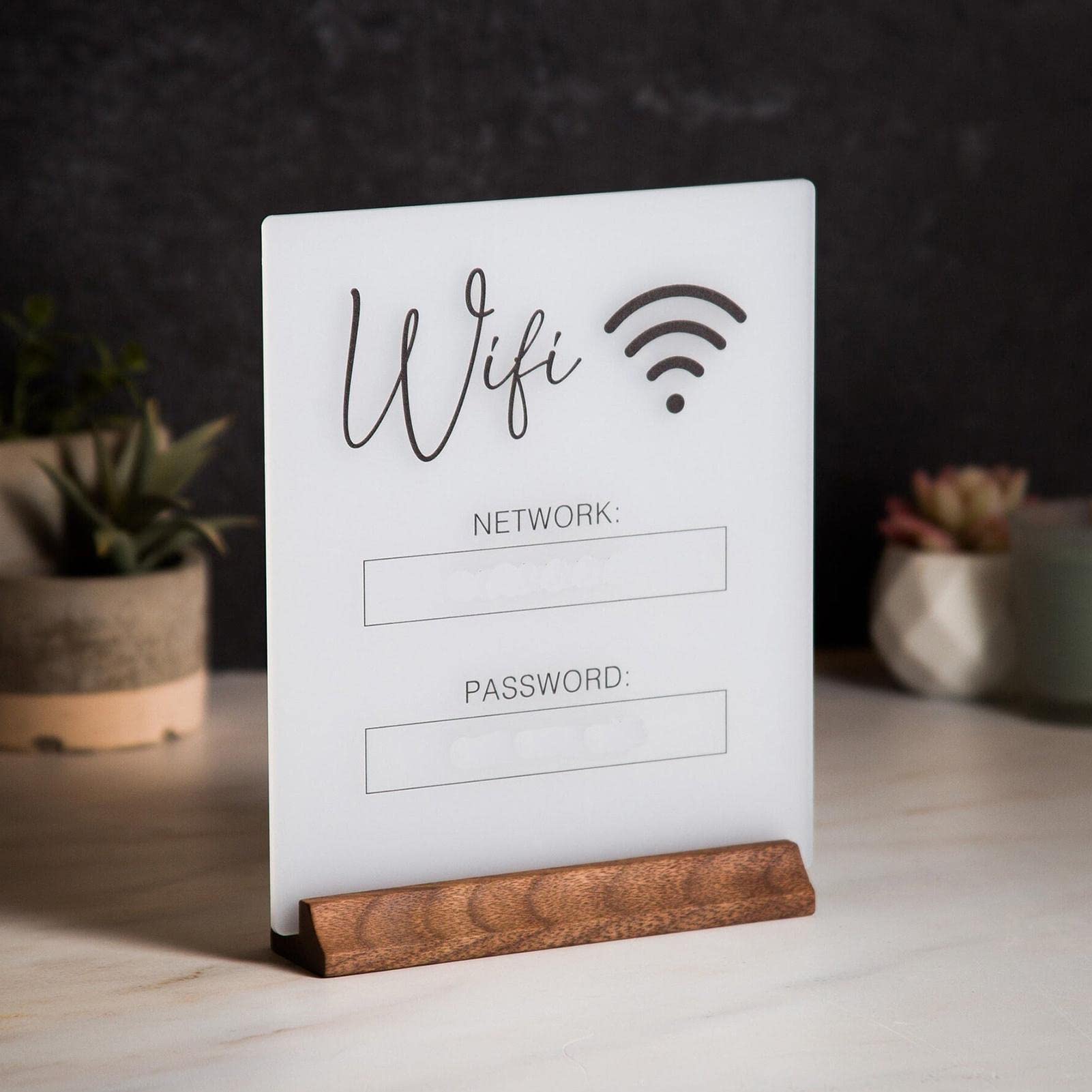 Segno WiFi Con Password - Lavagnetta Decorativa Per Casa O Ufficio | Centrotavola Moderno - Foto 7