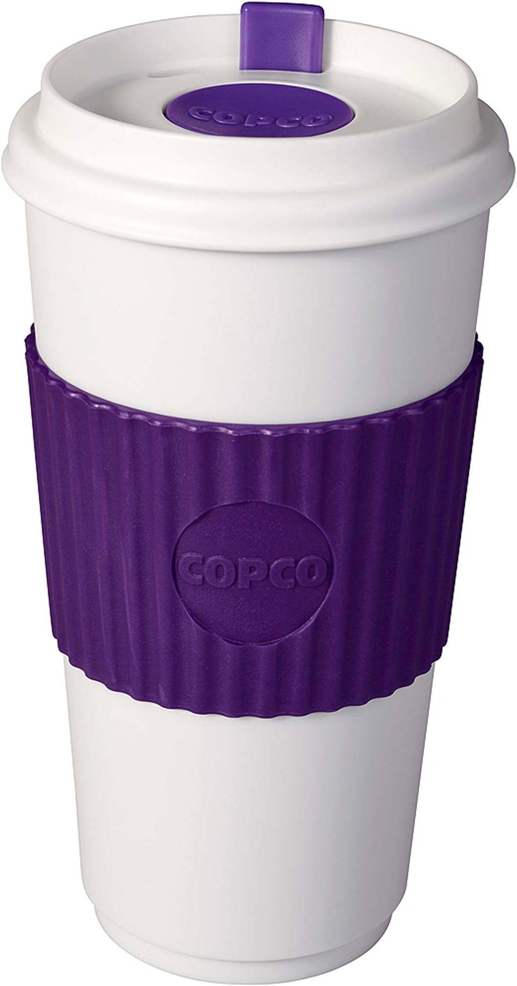 To Go 16 oz. BPA Free Plastic Travel Tumbler with Slide Open Spillproof Lid, Purple