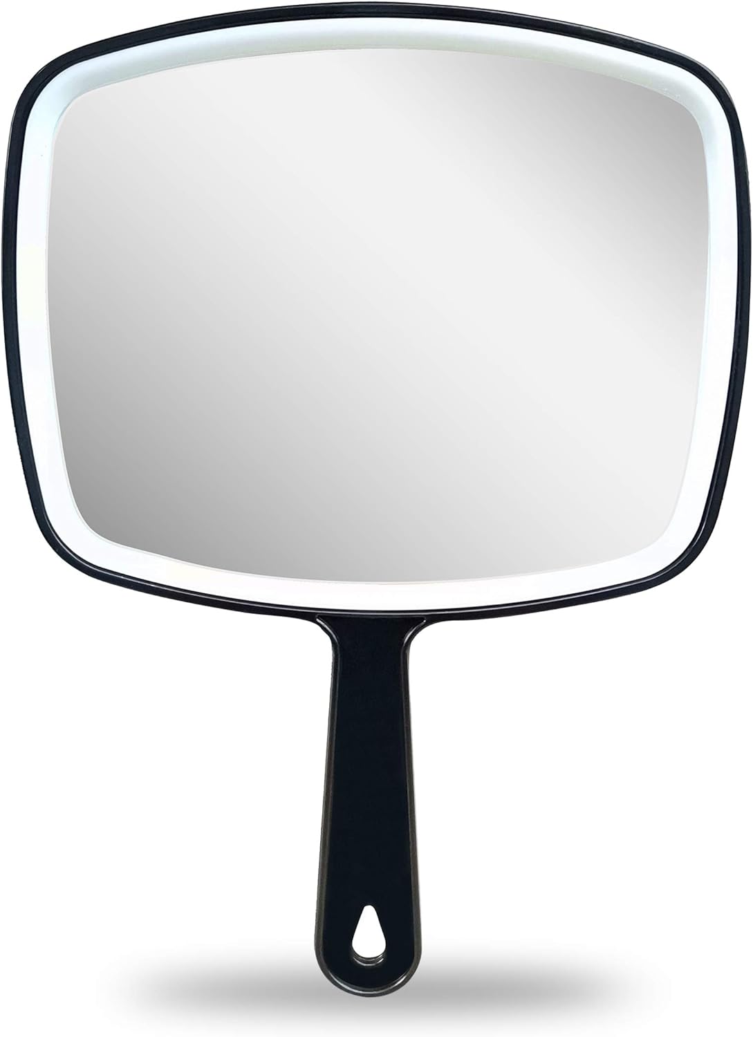 Hand Mirror, Handheld Mirror with Handle, Makeup Mirror,Salon Barbers Hairdressers Hand Mirror,Wide Angle 7.3″W×10.4″L,Black : Beauty & Personal Care