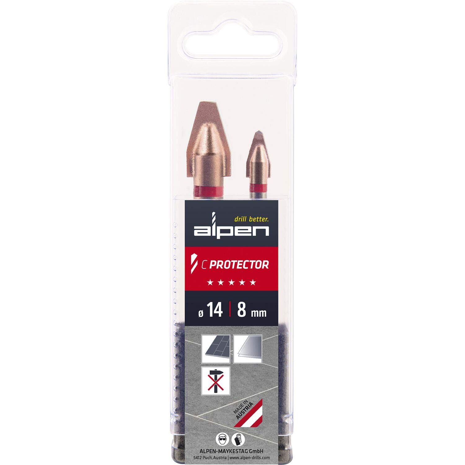ALPEN 303003100 set di punte C Protector in 3 parti ø 6/8/10 mm, argento