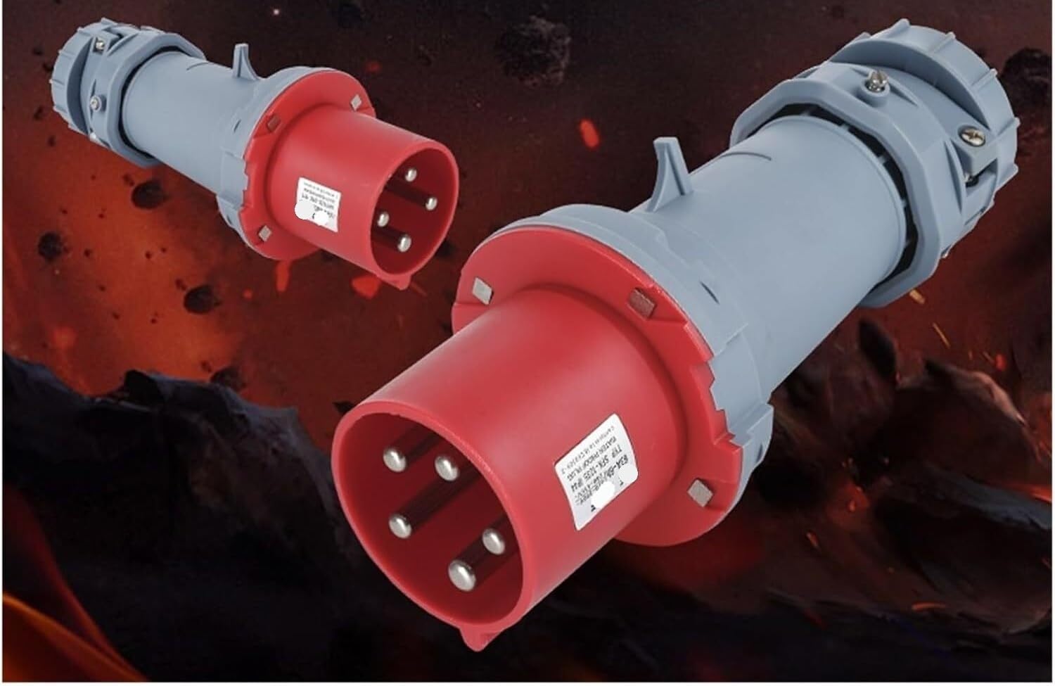 1 spina impermeabile industriale 63A SFK-033 034 035 | Connettore IP44 non antideflagrante per(4 core 63A SFK 1231)