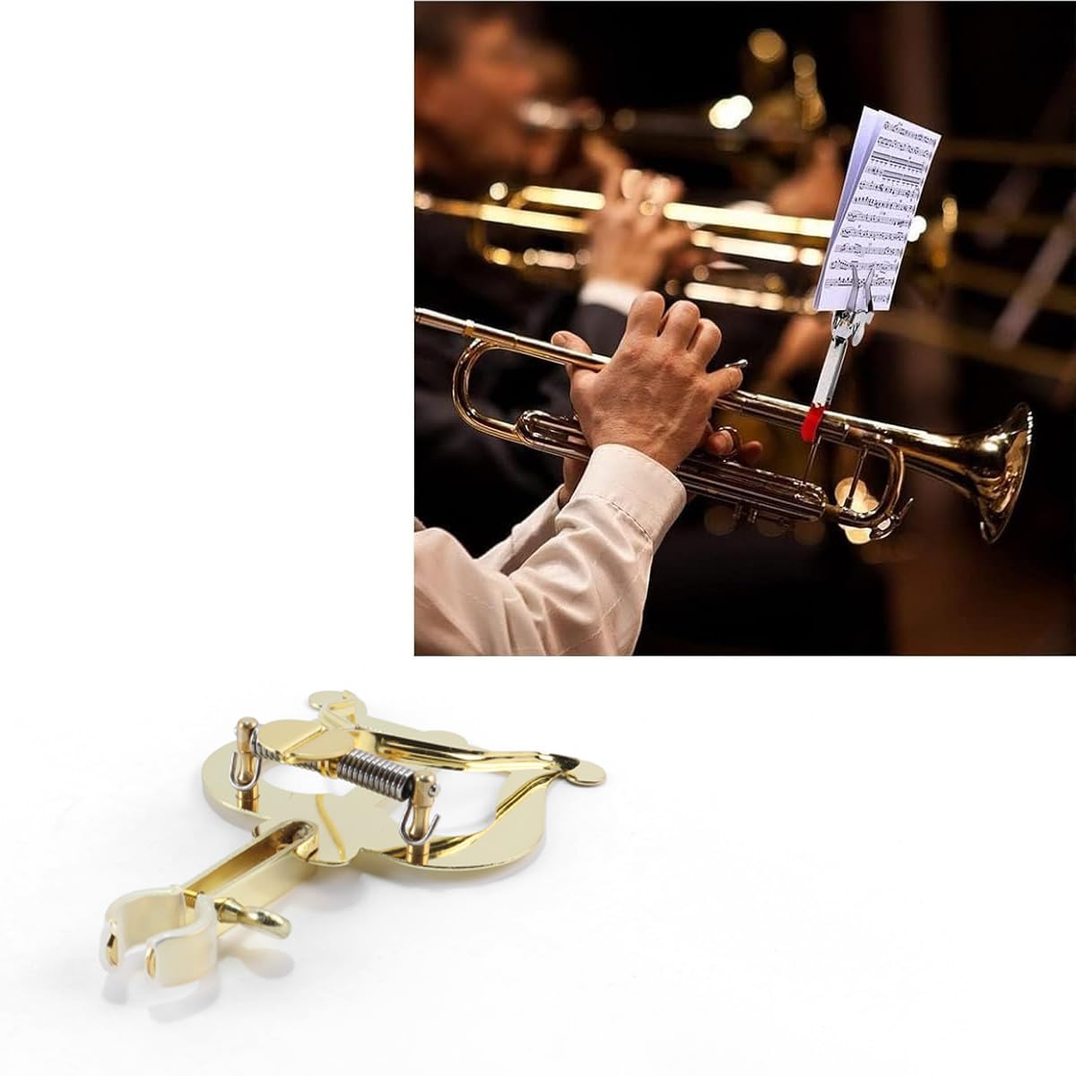 Qury Lyre - Forcone da marcia per corno francese, doppio, corno francese, supporto per tromba