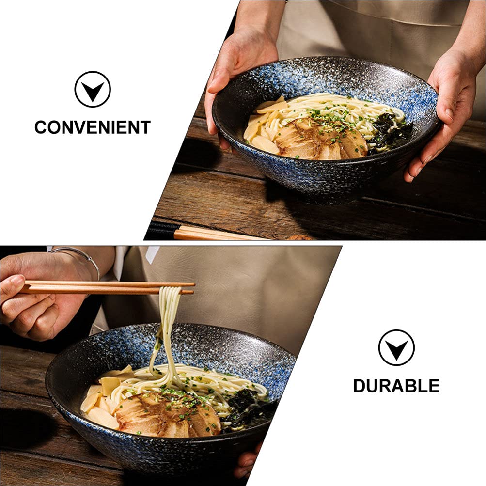 Cuencos de cerámica para Fideos Ramen, Cuenco de Sopa japonés Profundo Pho, Cuencos de Fideos asiáticos para Sopa, Cereales, arroz, Fideos Udon