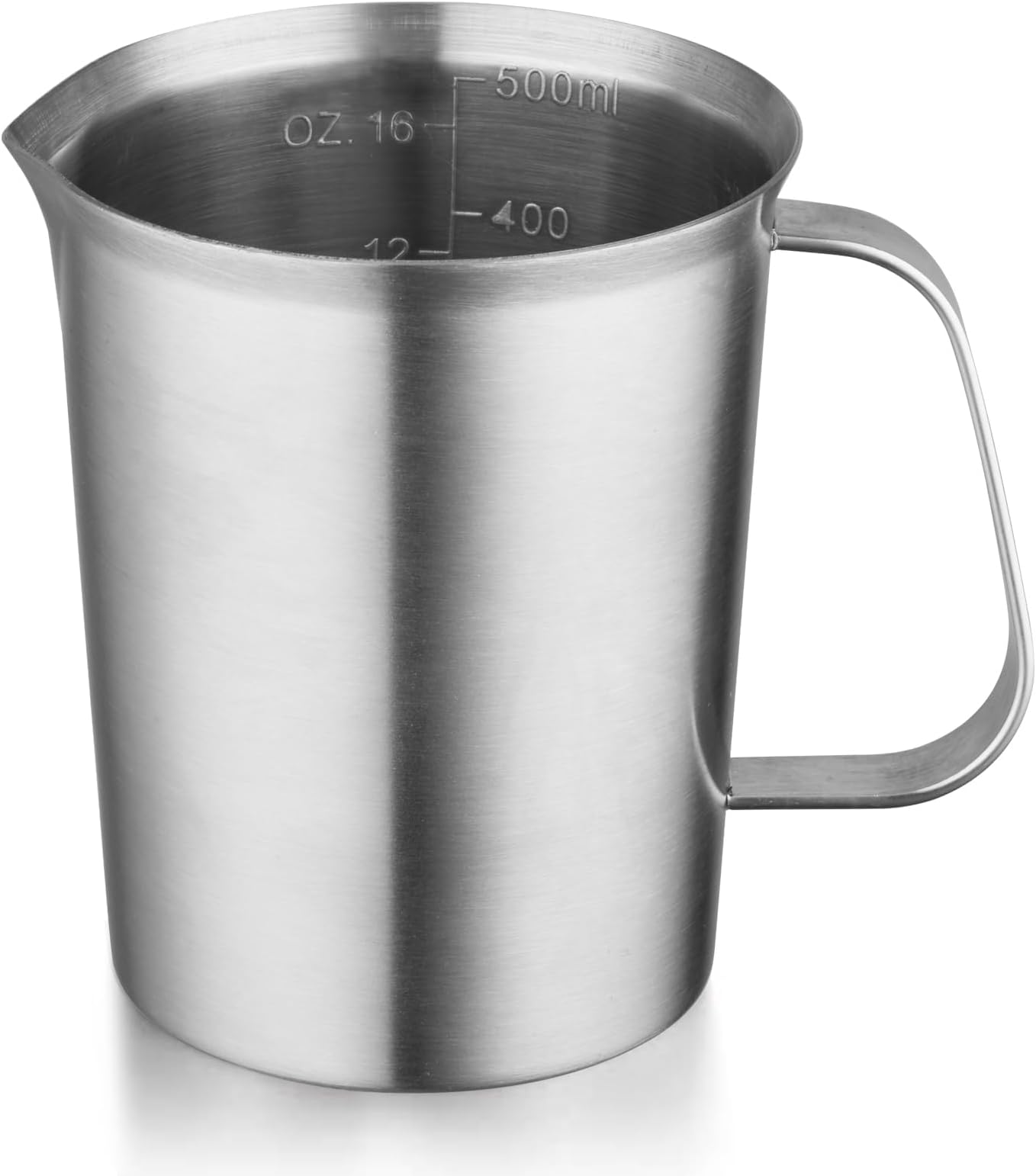 CURTA 18/8 Stainless Steel Measuring Cup with Handle and Pour Lip 16 OZ (2 Cup, 500 ML)