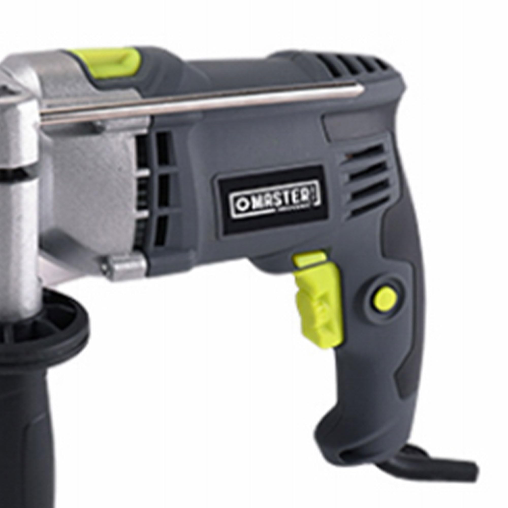 Master Mechanic Trapano a percussione con motore da 7,5 Amp da 1,3 cm con impugnatura morbida, misuratore di profondità in metallo e chiave per mandrino in metallo per utensili elettrici domestici