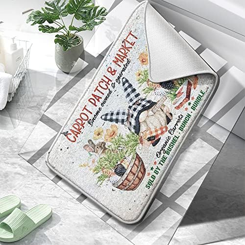Bathroom Rug Bath Rugs Spring Easter Farm Decor Non-Slip Design Bath Mat Microfiber Thick Shaggy Water Absorbent Soft Machine Washable Floor Mat Bathroom Rugs for Bathroom Shower