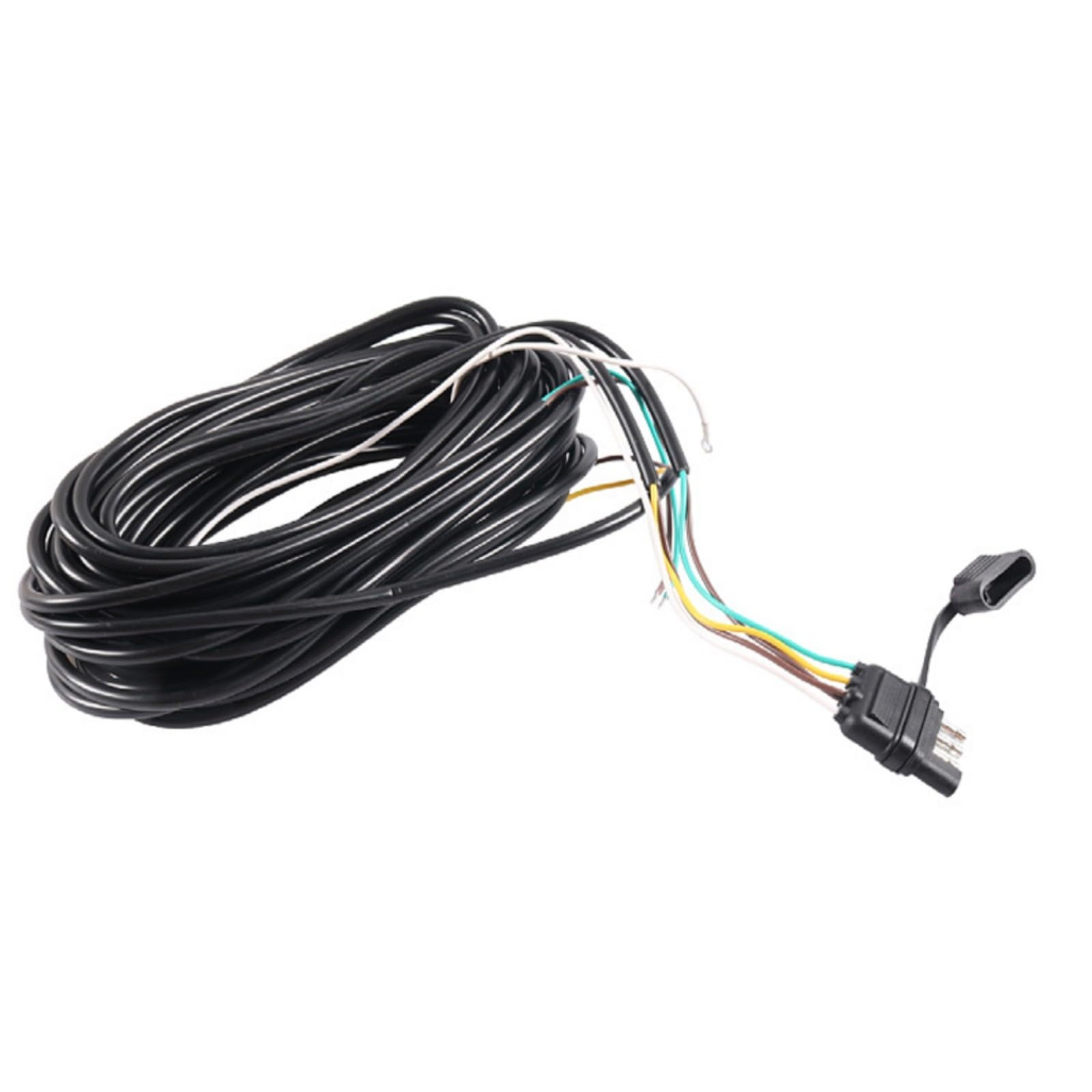 26 pies 4 vías 5 hilos remolque arnés conjunto con conector Y revestimiento de PVC para caballos marinos ATV remolque arnés de cableado