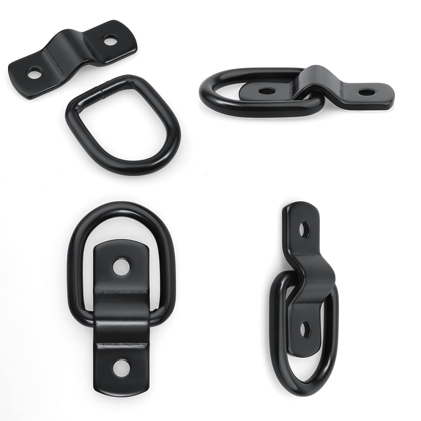 EXCELFU 12 Pack DRing Tie Downs, 1/4" DRings Anchor Lashing Ring for