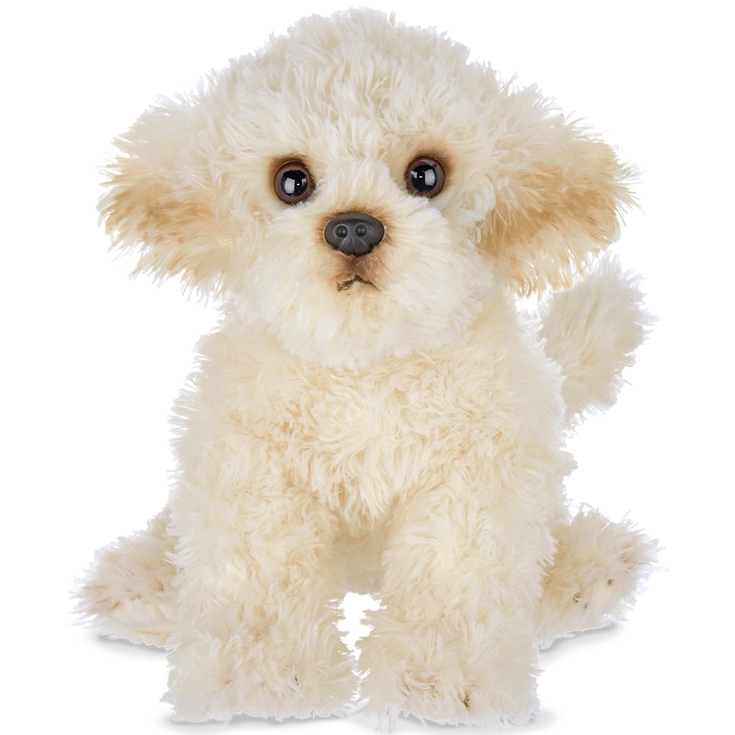 Bearington Collection White Dog 13 Inch White Dog Stuffed Animal - Labradoodle Stuffed Animal - Maltipoo Stuffed Animals