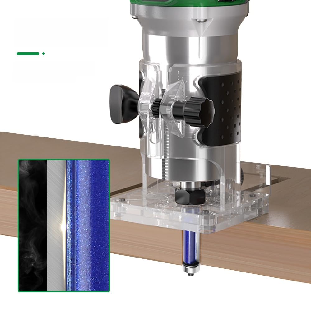 Set 4 Frese Router 1/4" con Rulli Superiore Inferiore Troncatura Legno